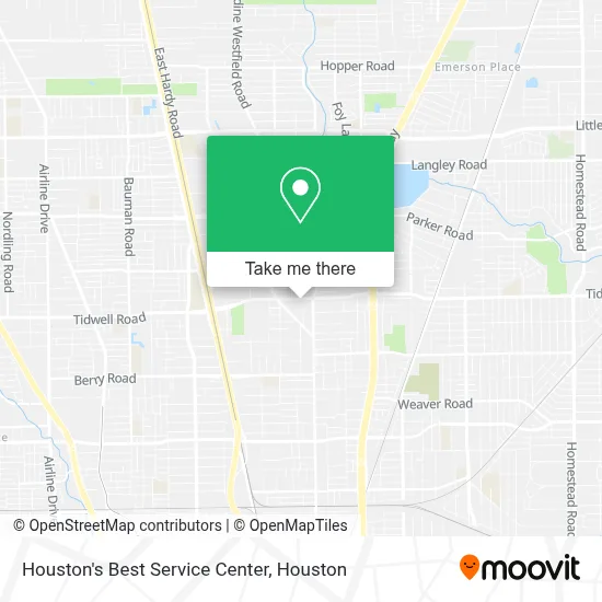 Houston's Best Service Center map