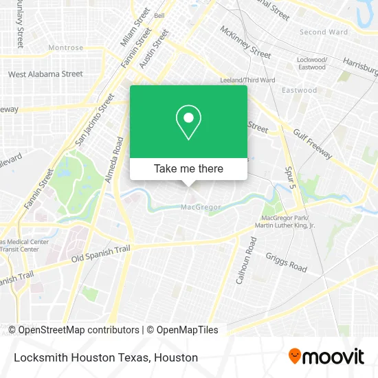Locksmith Houston Texas map