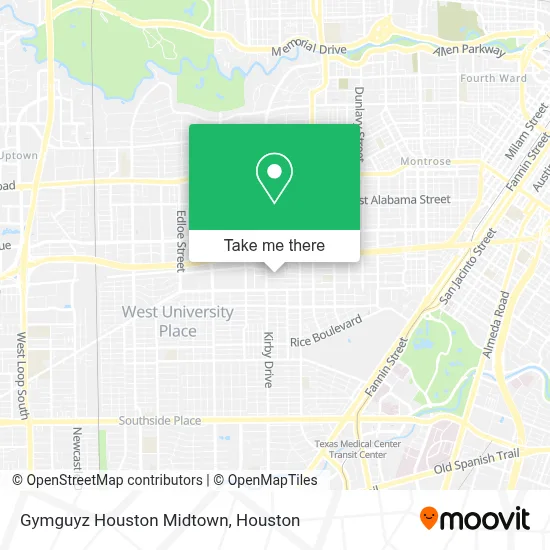 Gymguyz Houston Midtown map