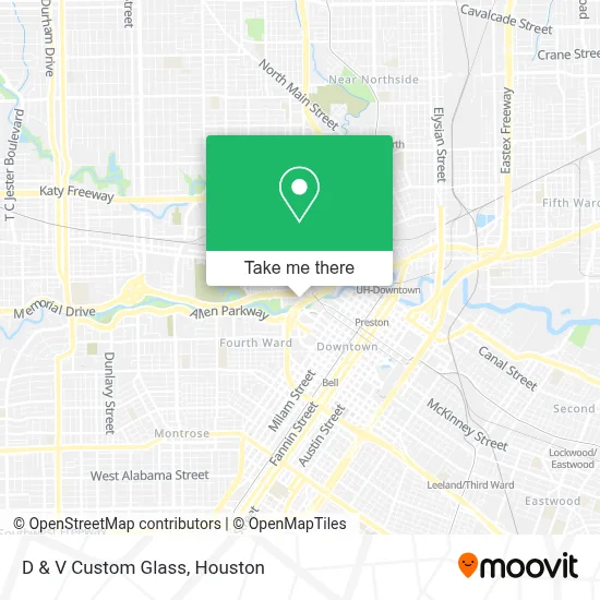 D & V Custom Glass map