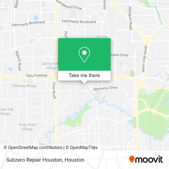 Subzero Repair Houston map