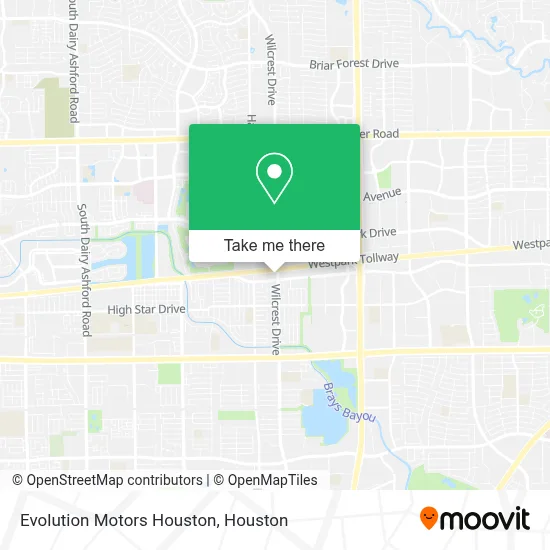 Evolution Motors Houston map