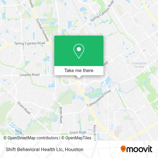 Shift Behavioral Health Llc map
