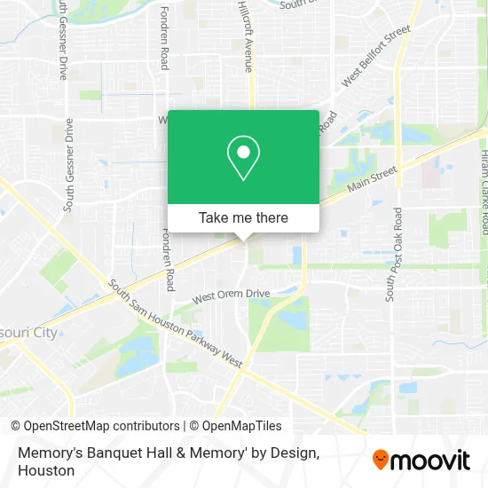 Memory's Banquet Hall & Memory' by Design map