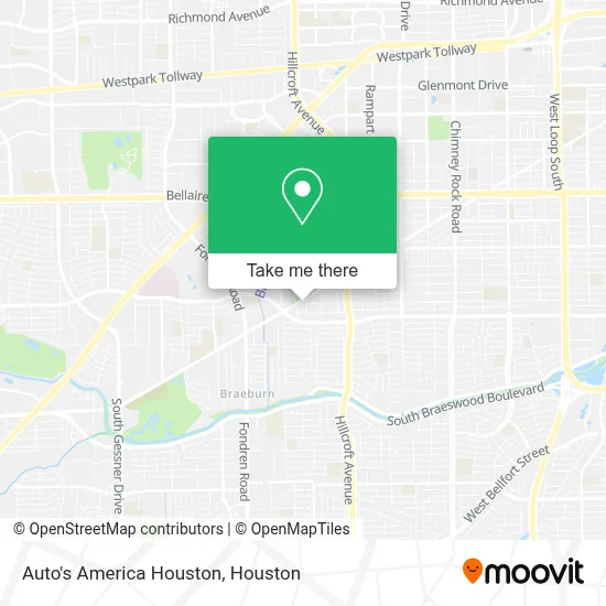 Auto's America Houston map