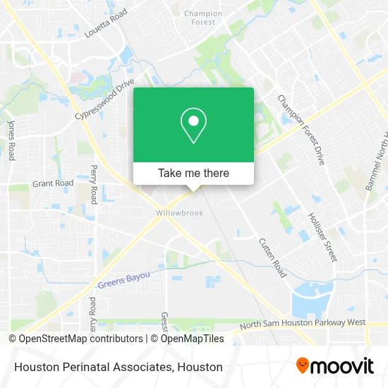 Houston Perinatal Associates map