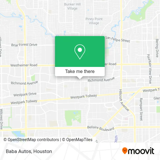 Baba Autos map