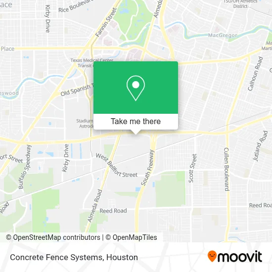 Concrete Fence Systems map