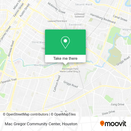 Mac Gregor Community Center map