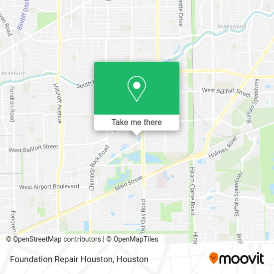 Foundation Repair Houston map