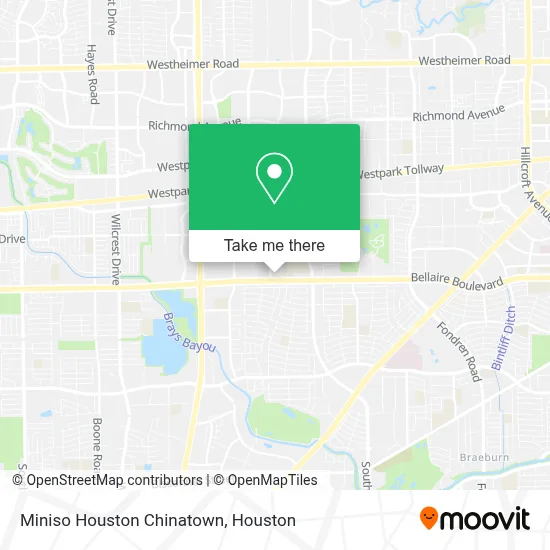 Miniso Houston Chinatown map