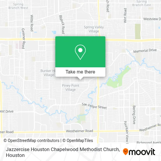 Jazzercise Houston Chapelwood Methodist Church map