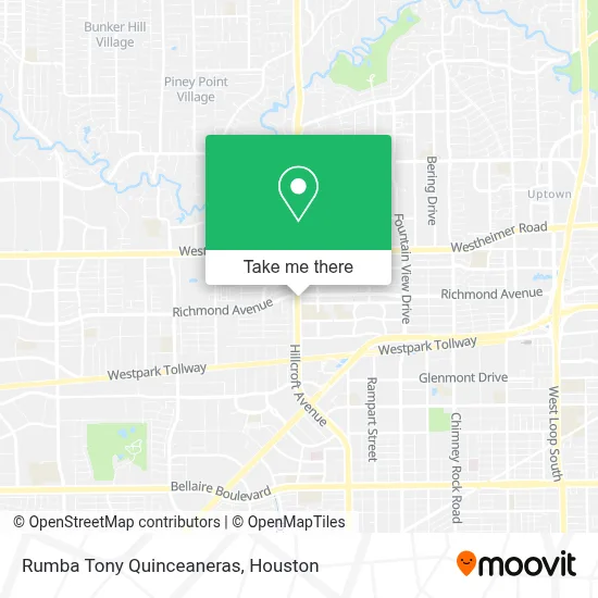 Rumba Tony Quinceaneras map