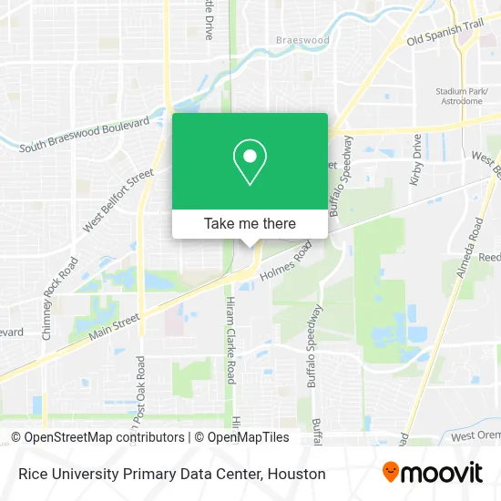 Mapa de Rice University Primary Data Center