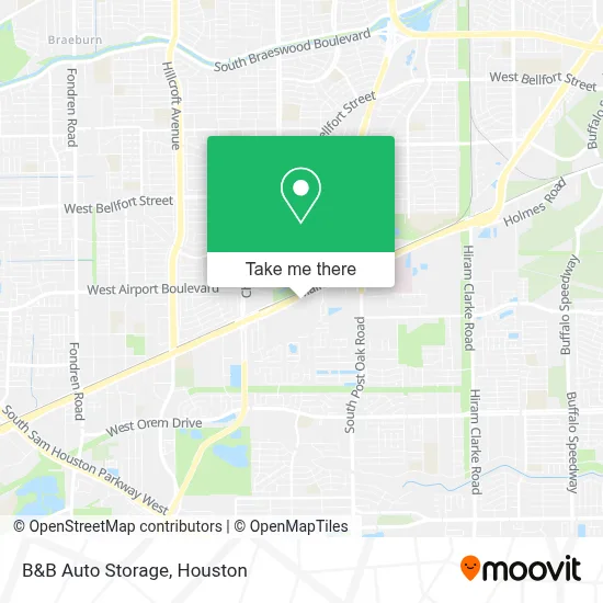 B&B Auto Storage map