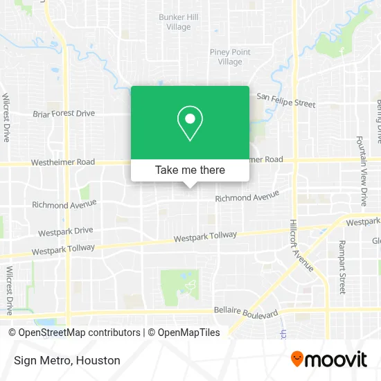 Sign Metro map