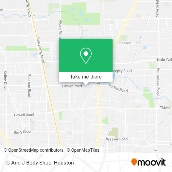 G And J Body Shop map