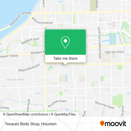 Texauto Body Shop map