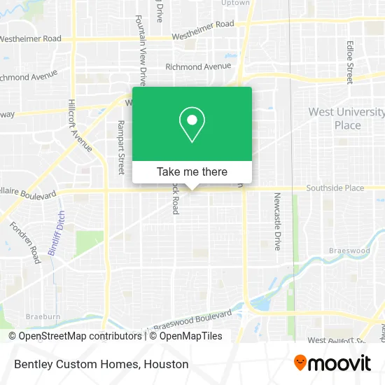 Bentley Custom Homes map