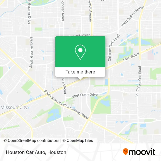 Houston Car Auto map
