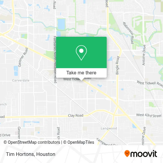 Tim Hortons map