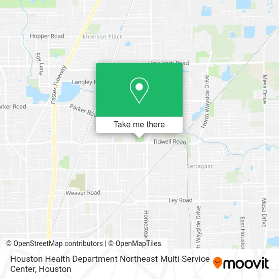 Houston Health Department Northeast Multi-Service Center map
