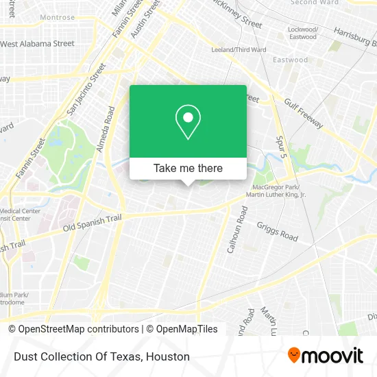 Dust Collection Of Texas map
