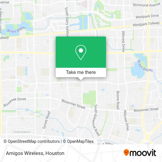 Amigos Wireless map