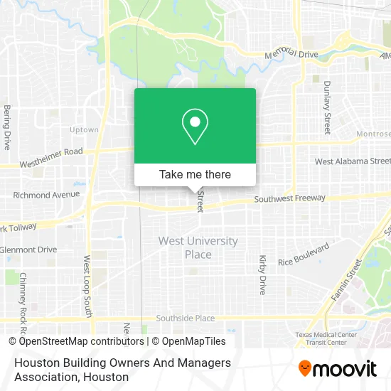 Houston Building Owners And Managers Association map