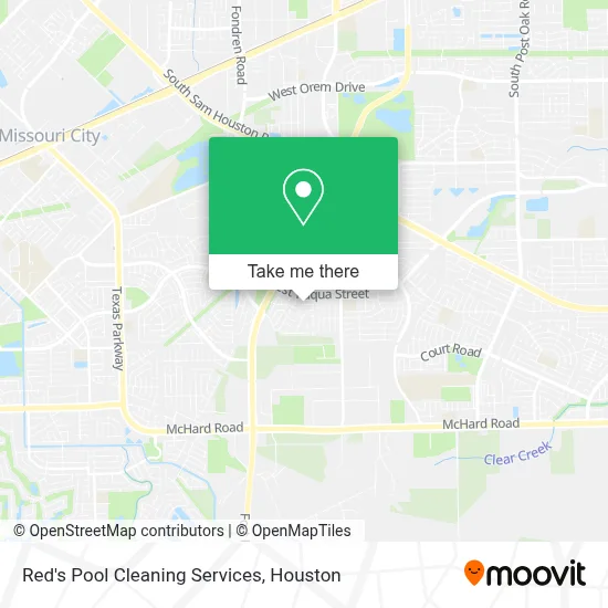 Red's Pool Cleaning Services map