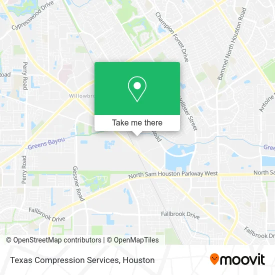 Texas Compression Services map
