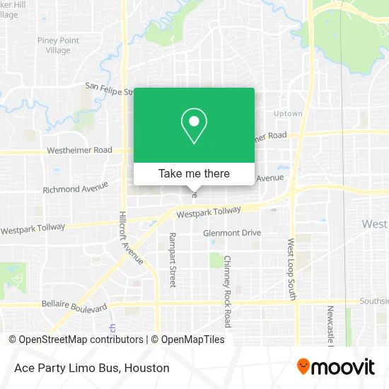 Ace Party Limo Bus map