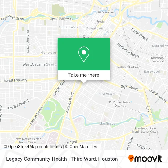 Legacy Community Health - Third Ward map