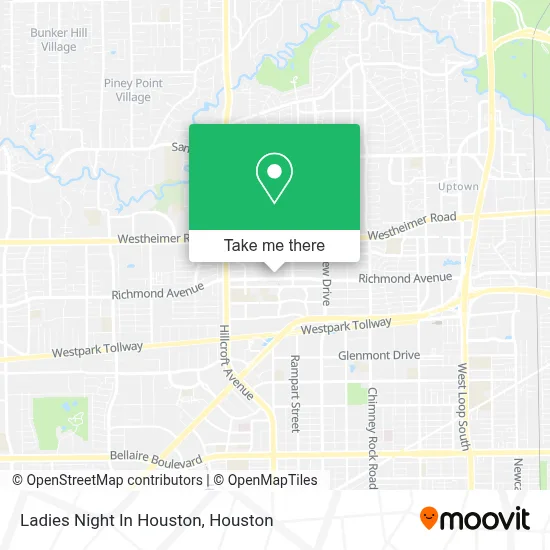 Ladies Night In Houston map