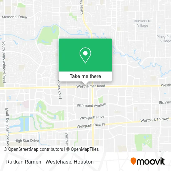 Rakkan Ramen - Westchase map