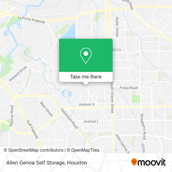 Allen Genoa Self Storage map