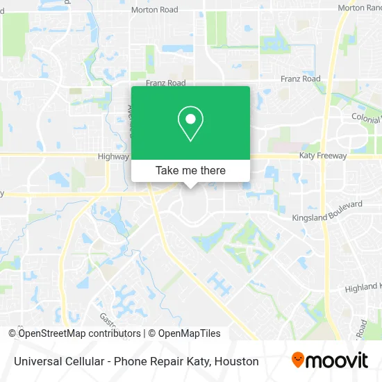 Universal Cellular - Phone Repair Katy map