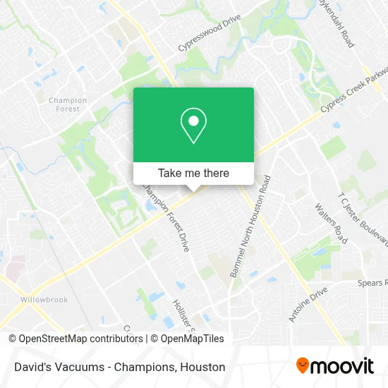 David's Vacuums - Champions map