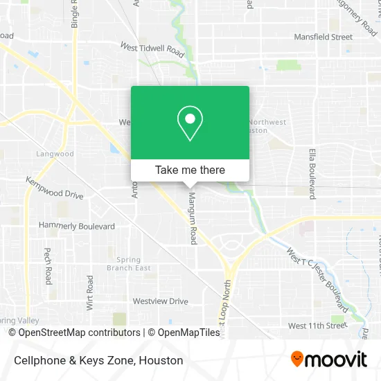 Cellphone & Keys Zone map