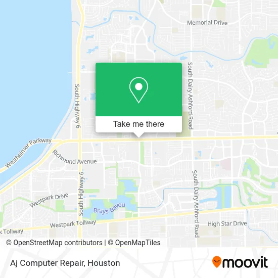 Aj Computer Repair map
