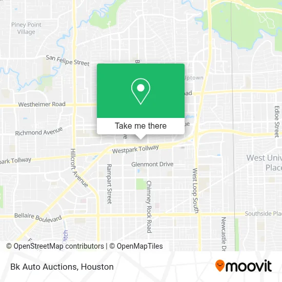 Bk Auto Auctions map