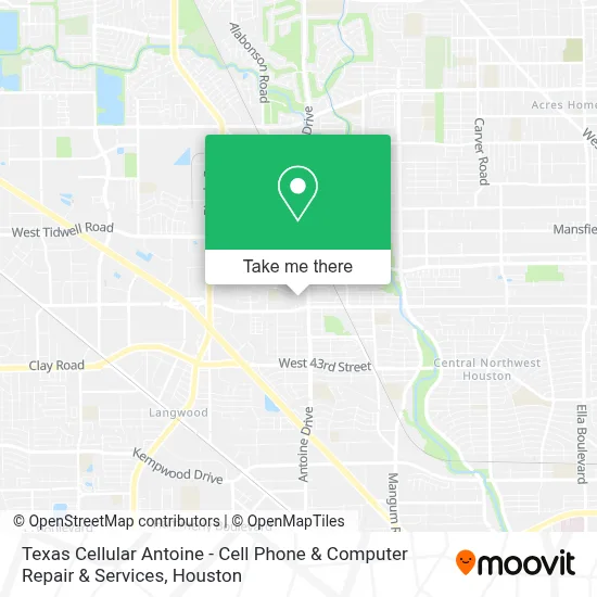 Texas Cellular Antoine - Cell Phone & Computer Repair & Services map