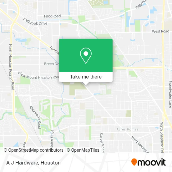 A J Hardware map