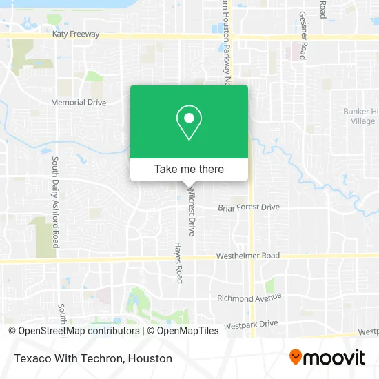 Texaco With Techron map