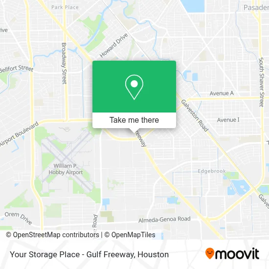 Your Storage Place - Gulf Freeway map