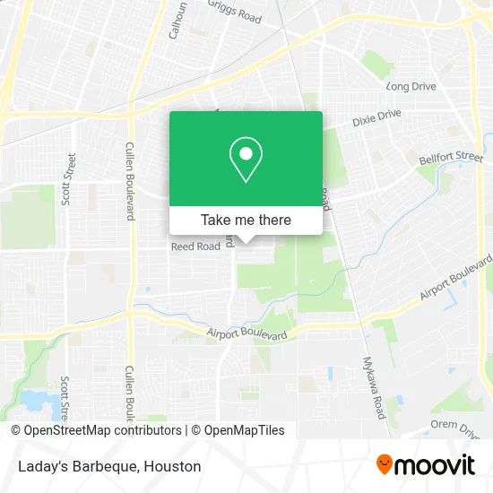 Laday's Barbeque map