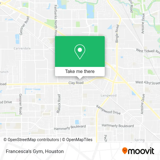 Francesca's Gym map