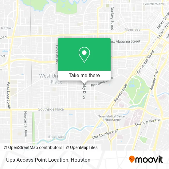 Ups Access Point Location map