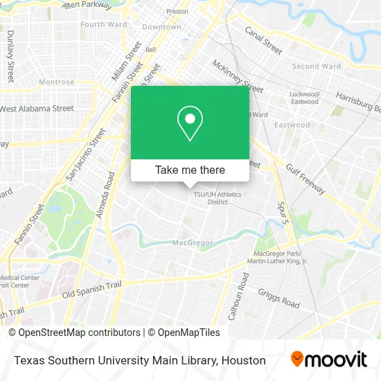 Texas Southern University Main Library map