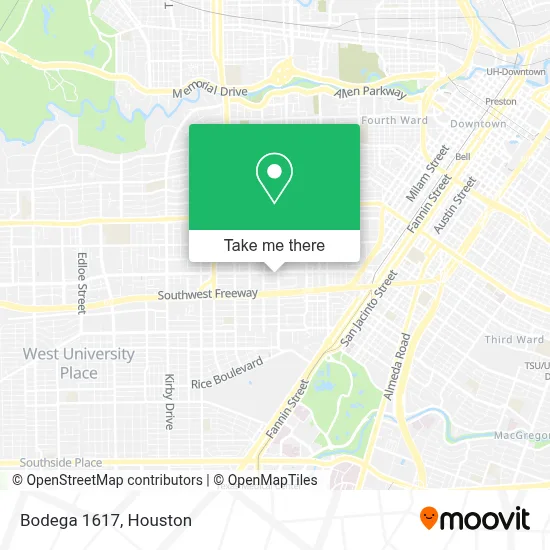 Bodega 1617 map